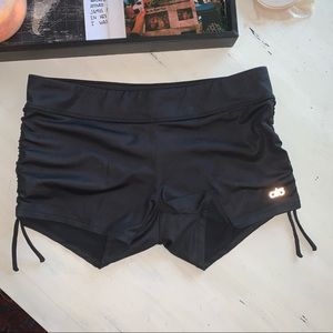 Alo Yoga side tie spandex shorts